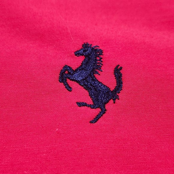 Ferrari Red Drawstring Bag Embroidered Prancing Horse Logo - Picture 2 of 4